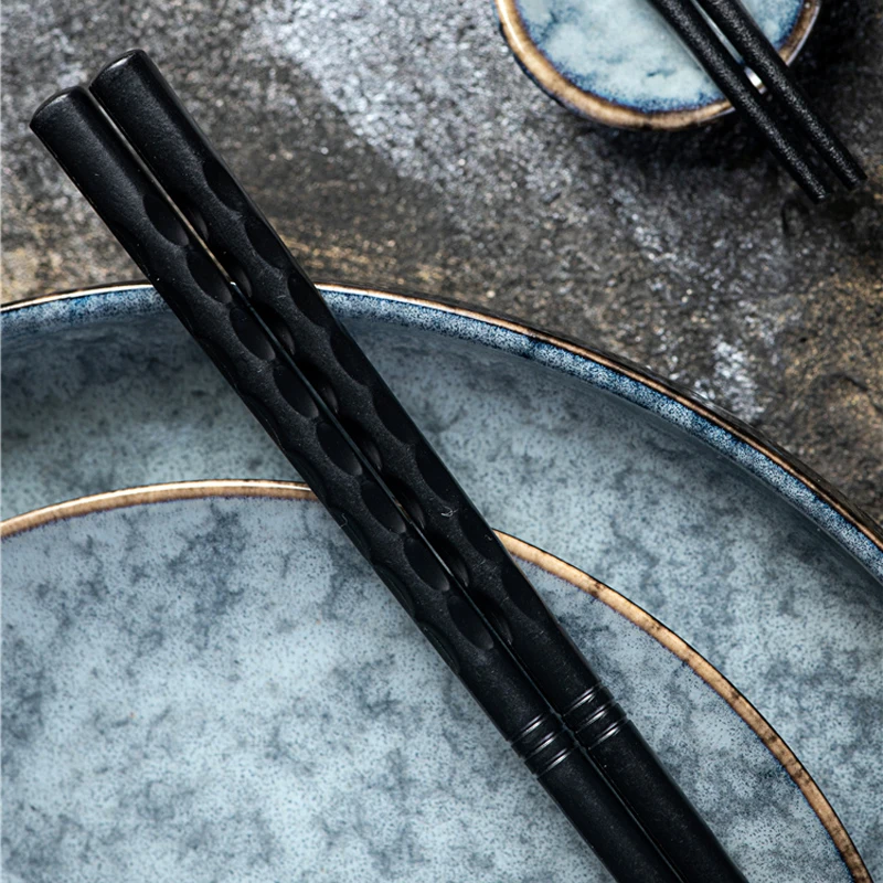 1 пара японских палочек для еды Нескользящие палочки из сплава суши китайские