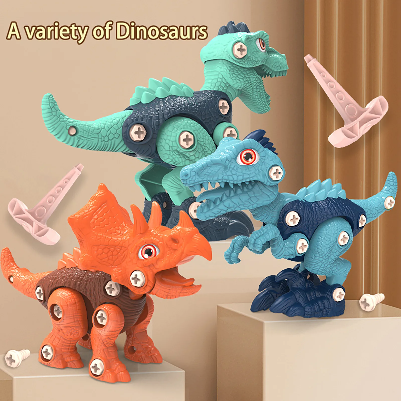 Разборная игрушка Динозавр для детей модель строительства строительная экшн