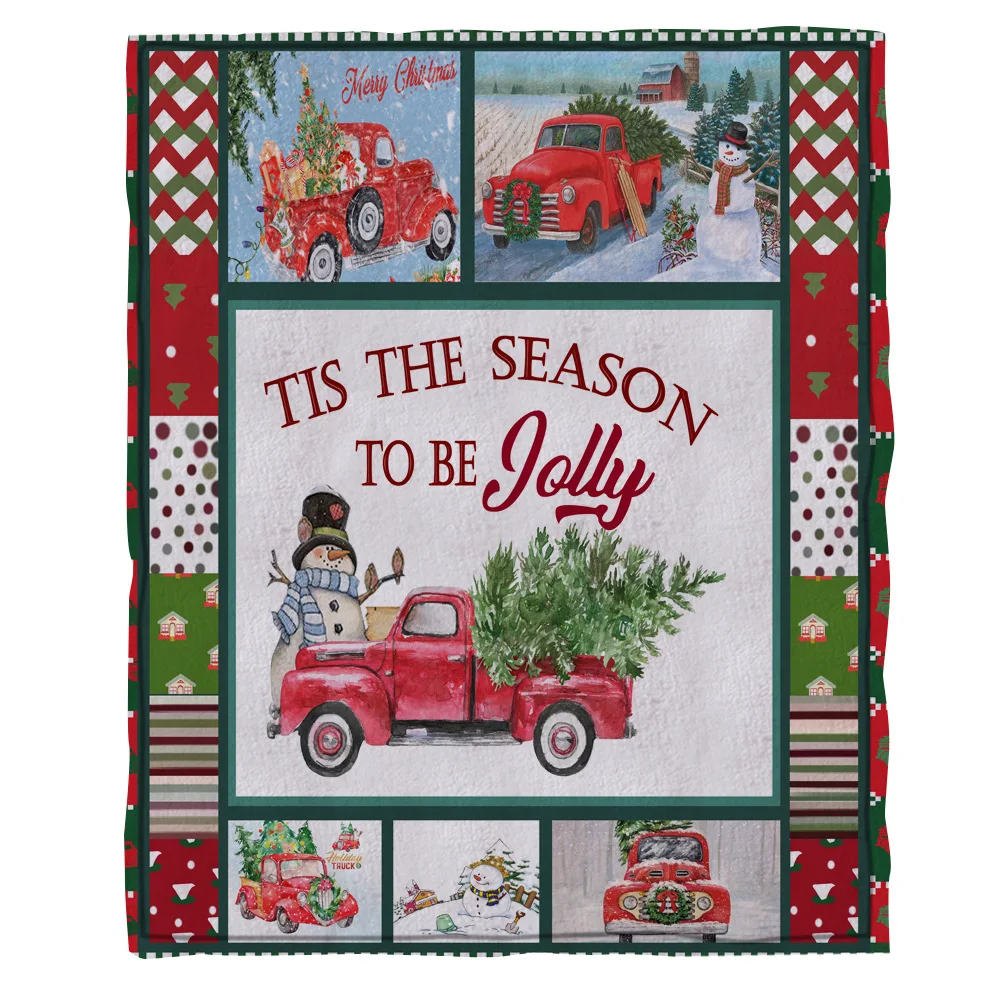

New Cars Merry Christmas Fleece Blanket for Beds Flannel Cartoon 3D Print Throw Blanket Kids Adults Custom Decorations Luxury
