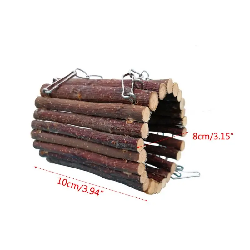 Деревянная игрушка для небольшого животного хомяка туннель жевательная