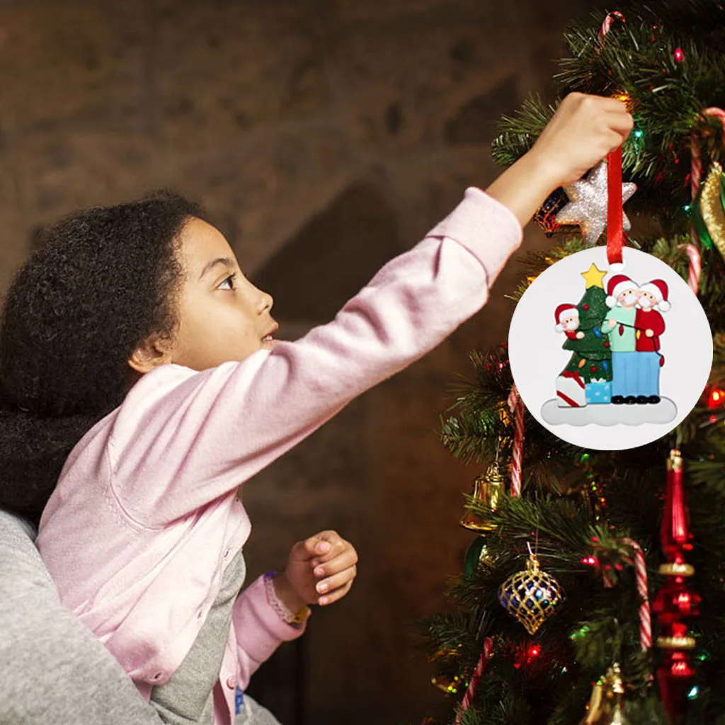 Рождественские украшения деревянные персонализированные домашние 2020