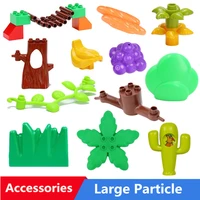 diy big size building blocks accessories compatible with creative tree fruit flower cactus corn toys for children kids gifts