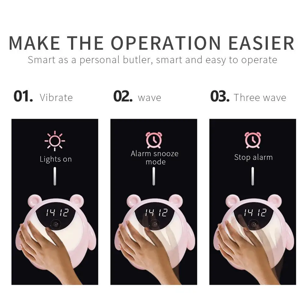 Домашний декор будильник ночной Светильник RGB Usb настольная лампа