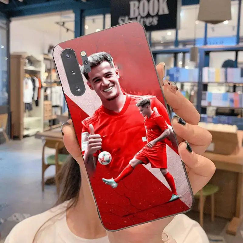 

football Coutinho Bling Cute Phone Case For Samsung Note 7 8 9 10 Lite Plus Galaxy J7 J8 J6 Plus 2018 Prime