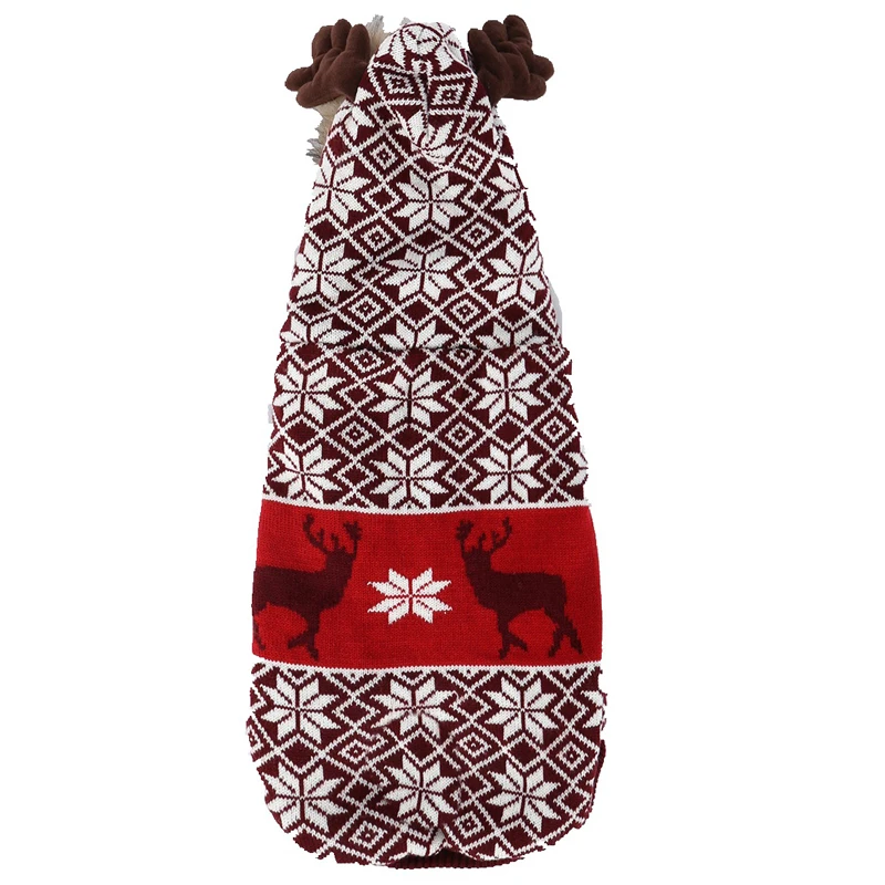 Плотный свитер для домашних животных Рождественский костюм одежда вязаная с