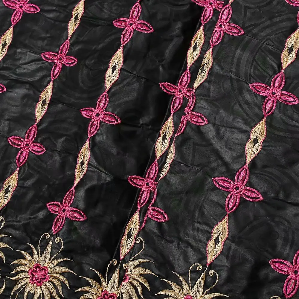 

CS Black Bazin dresses for women bazin riche fabric nigerian lace fabric 2020 high quality lace The new listing
