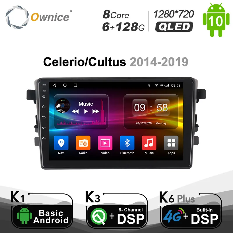6G + 128G Ownice Android 10 0 оптический автомобильный радиоприемник GPS для SUZUKI CELERIO/Culture 2014 -