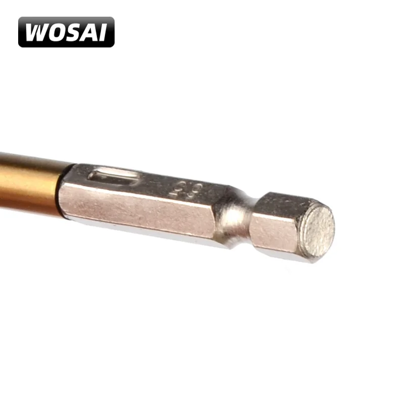 VVOSAI 13 шт./компл. высокоскоростное сверло из быстрорежущей стали с титановым