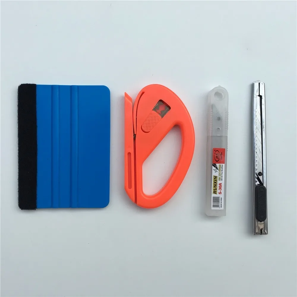 

4 шт./лот набор инструментов для нанесения автомобильной оболочки войлочный скребок нож для резки автомобиля Наклейка на стену стеклянная п...