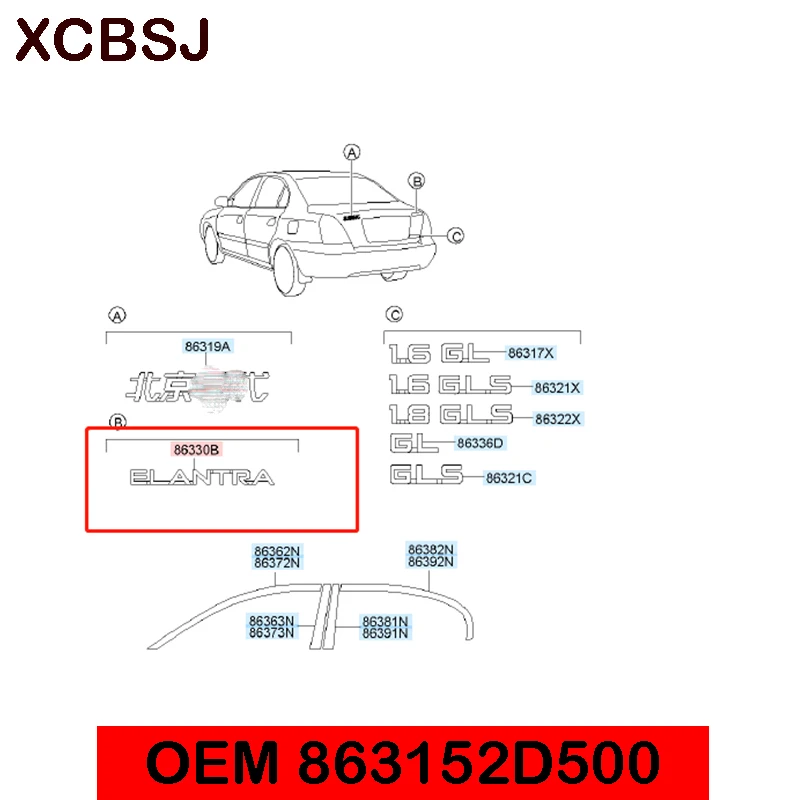 Для hyundai ELANTRA автомобиля ABS хромированные буквы эмблема задний багажник значок