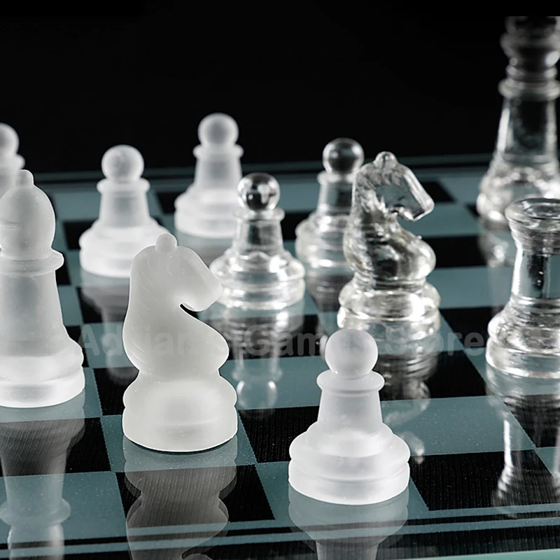 3 Sizes Crystal Chess Glass Board Games | Спорт и развлечения