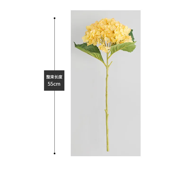 Роскошная большая ветка гортензии с искусственные листья цветов свадебное