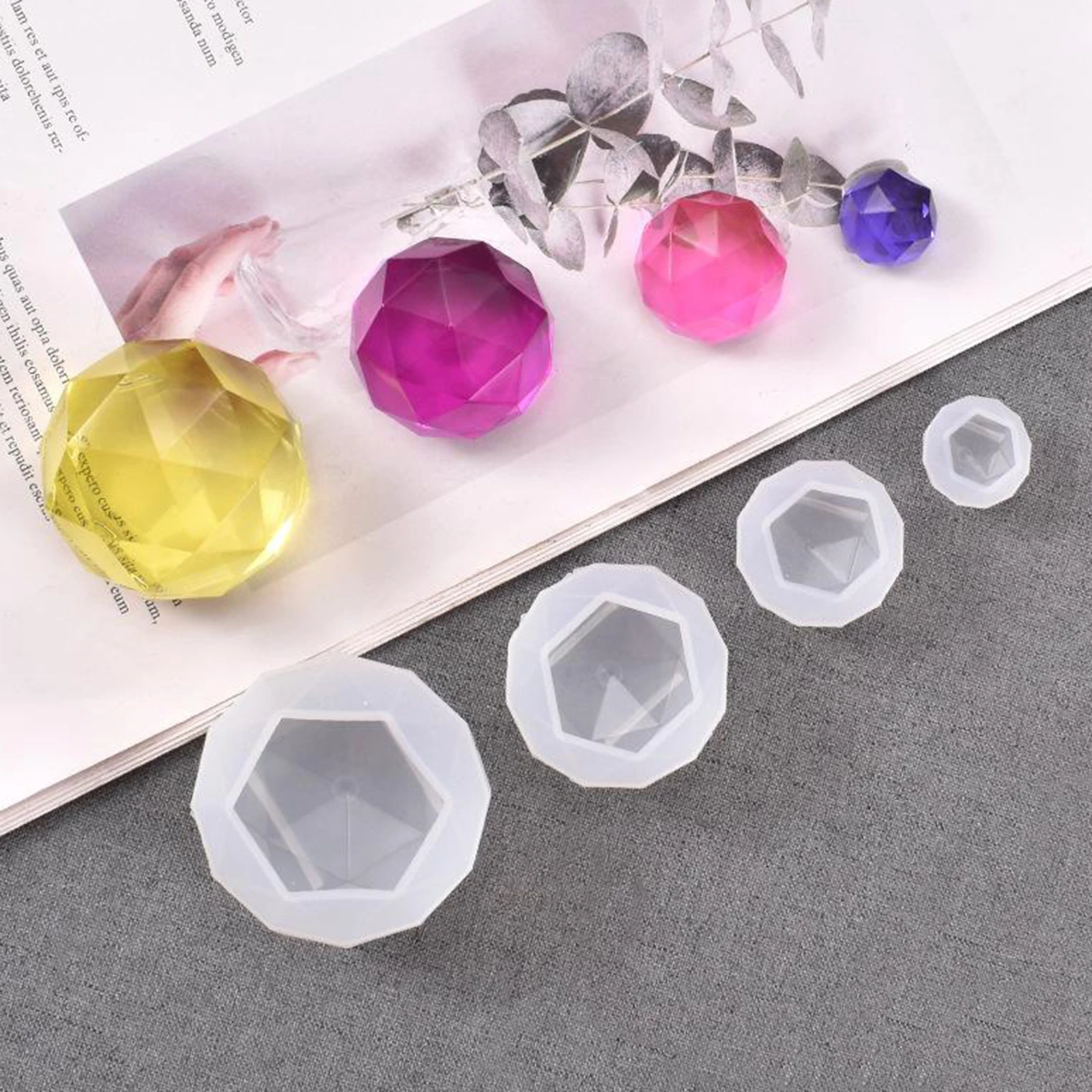 

Faceted Sphere Silicone Mold Diamond Soap Mold DIY Epoxy Resin Casting Mould