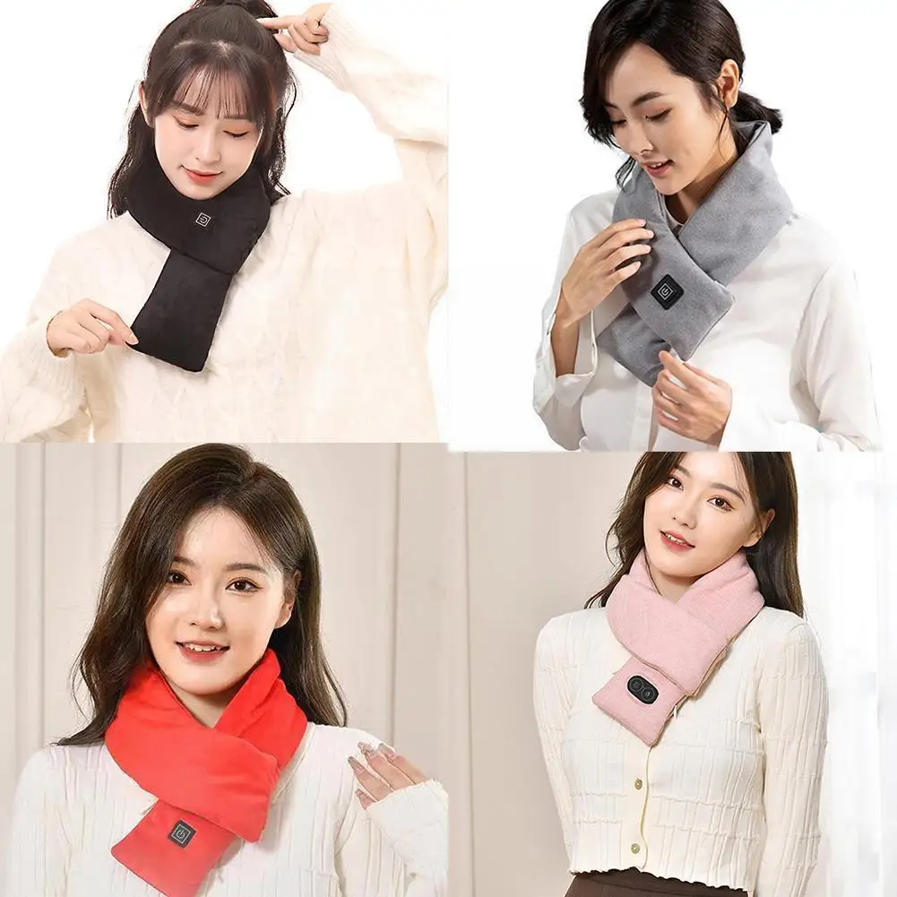 

Шарф с электроподогревом и Usb, зимний теплый мужской шарф с подогревом, шарф для пары женщин, шарфы Sk U0f4