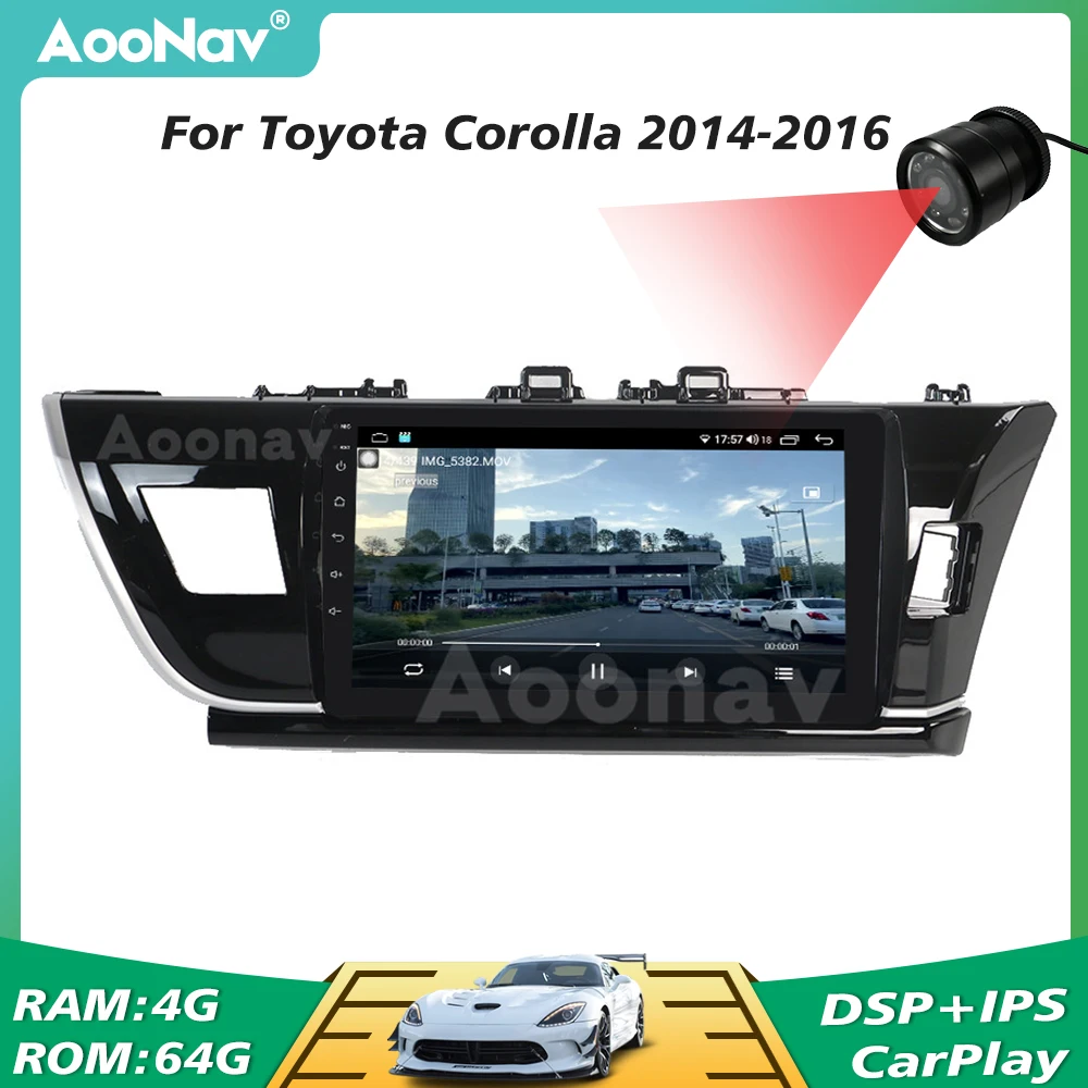 

Автомобильный радиоприемник для Toyota Corolla 2014, 2015, 2016, беспроводной, Wi-Fi, GPS-навигация, стерео, мультимедийный плеер, головное устройство 2Din, гол...