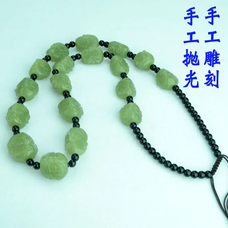 Мужское ожерелье из нефрита и pe Rohan кулон натурального 18 дюймов|Подвески| |