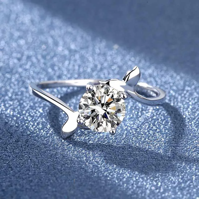 

Silver 925 jewelry rings for women Moissanite ring luxury vintage wedding ring matching retro D color 1ct lovers Gift Female