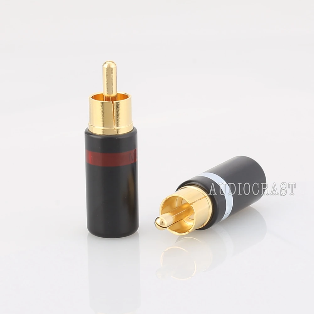 Hifi 4 шт. позолоченный Rca Штекер Аудио AMP межблочный rca разъем