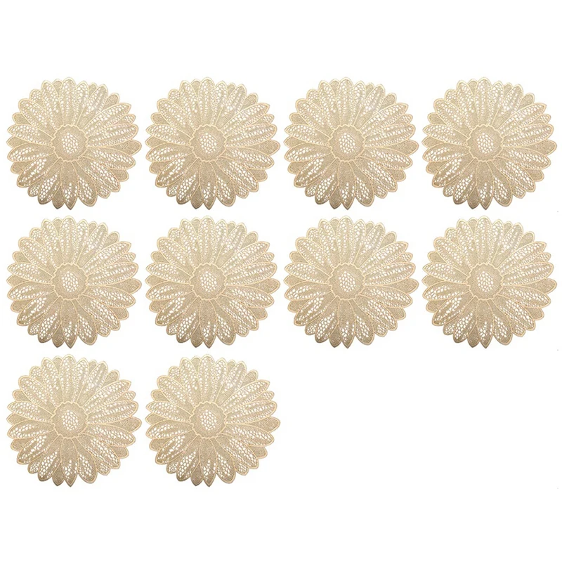 

New 10 Pieces Pack Metallic Placemats / Wedding Accent Centerpiece Placemat