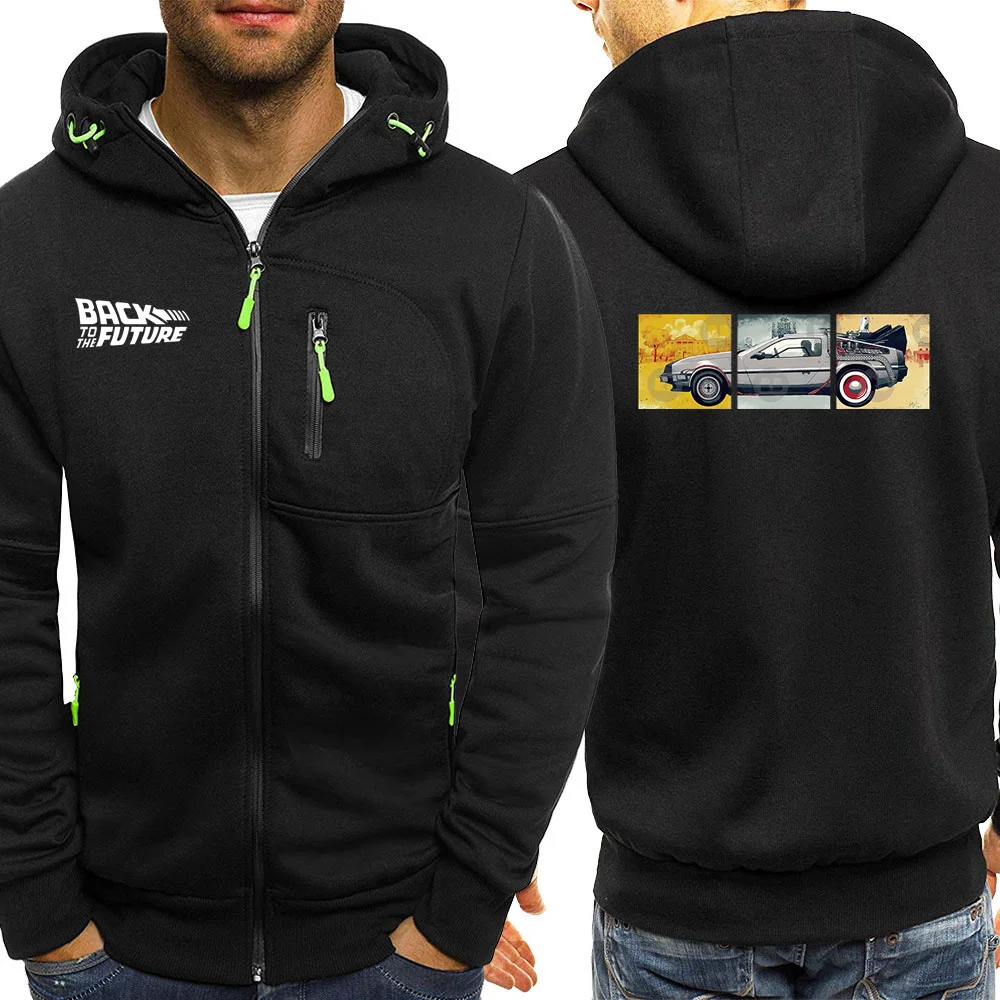 Горячая Распродажа осенний костюм мужские толстовки с капюшоном Назад в будущее
