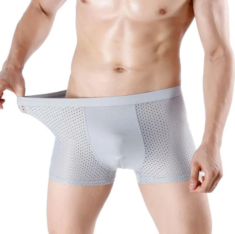 Трусы-боксеры нижнее белье трусы Для мужчин Ice Silk мягкие Обувь с дышащей сеткой
