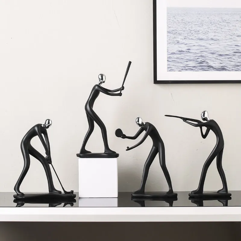 Современные Полимерные украшения для фитнеса домашняя гостиная настольные