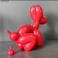 high end red balloon dog figurines resin crafts animal furnishings living room childrens room balloon dog decor birthday gifts