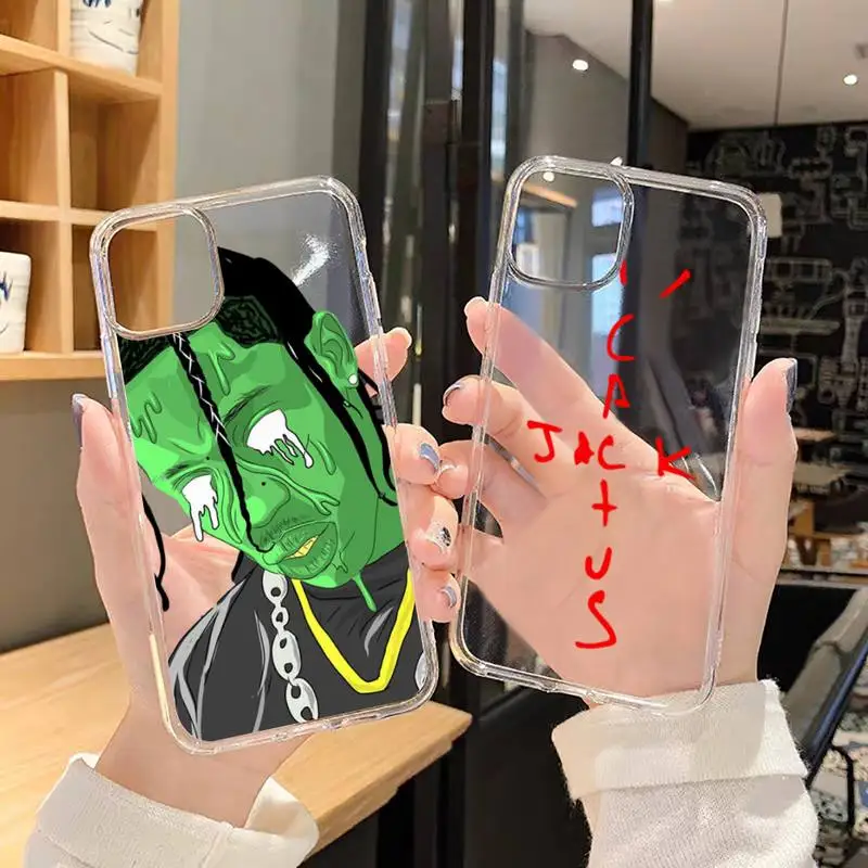 

cactus jack Phone Case For iphone 13 12 11 8 7 plus mini x xs xr pro max Transparent soft