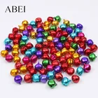 Колокольчики для новогодней елки, металлические украшения ручной работы, 10 мм, 100 шт.