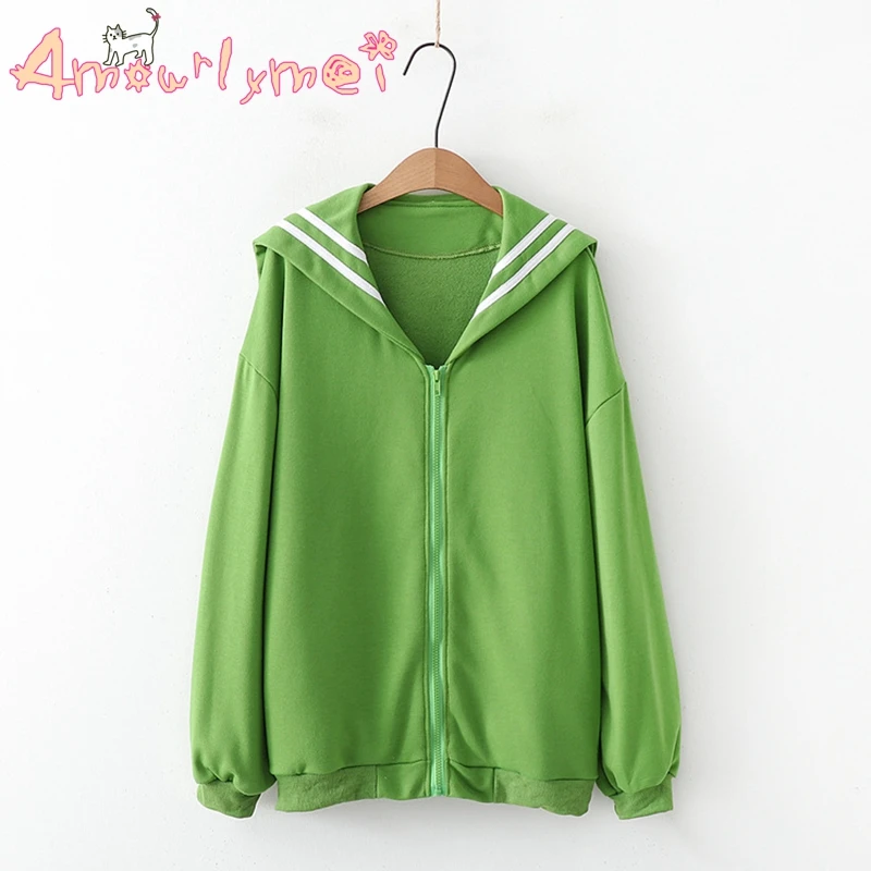 Осенняя Женская куртка в японском стиле преппи милое хлопковое пальто девушки