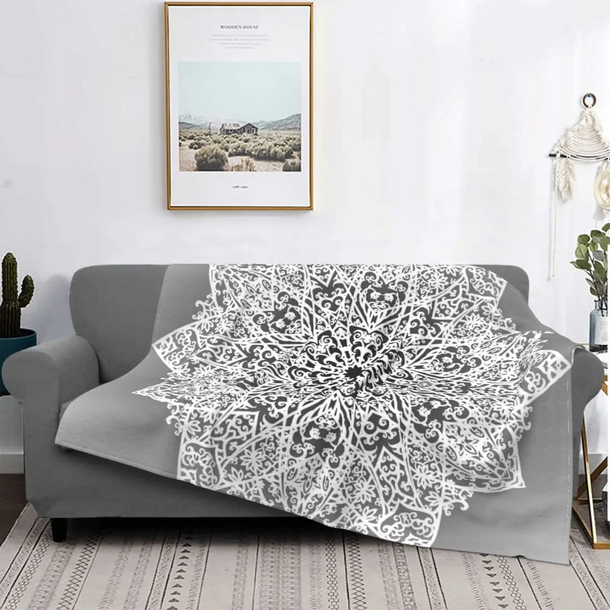 

Manta de filigrana de Mandala для детей, colcha a cuadros, a cuadros, спонjosa, de verano, blanca y gris