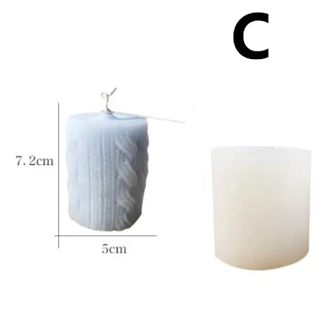 Форма для рождественских свечей силиконовая форма вязания шерстяных цилиндров