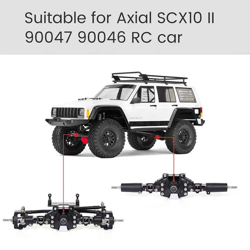 

Alloy RC Bridge Axle RC Spare Parts for Axial SCX10 II 90046 90047 RC Crawler Truck