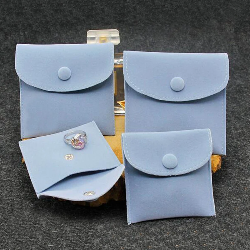 Небесно-Голубой бархатный мешок с пряжкой для ювелирных изделий 1 шт. свадебный