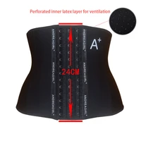 24cm short 3 layers inner mesh ventilation latex waist trainer body shaper corset fajas reductoras y modeladoras mujer %d0%ba%d0%be%d1%80%d1%81%d0%b5%d1%82