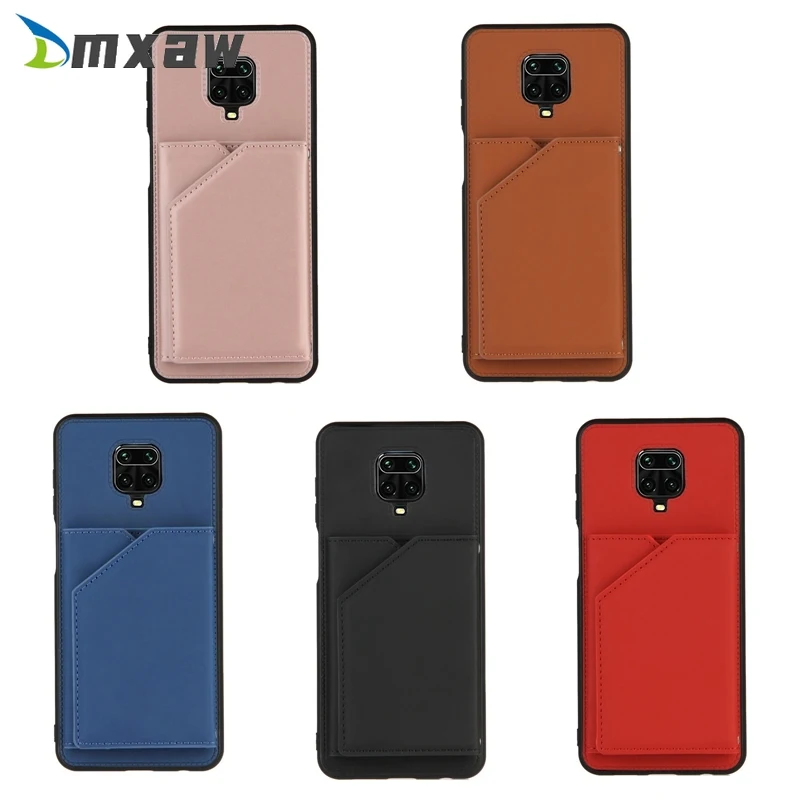 Чехол-кошелек из натуральной кожи для Xiaomi redmi 9A 9C Note 9 pro max 9s Mi Poco X3 NFC | Мобильные