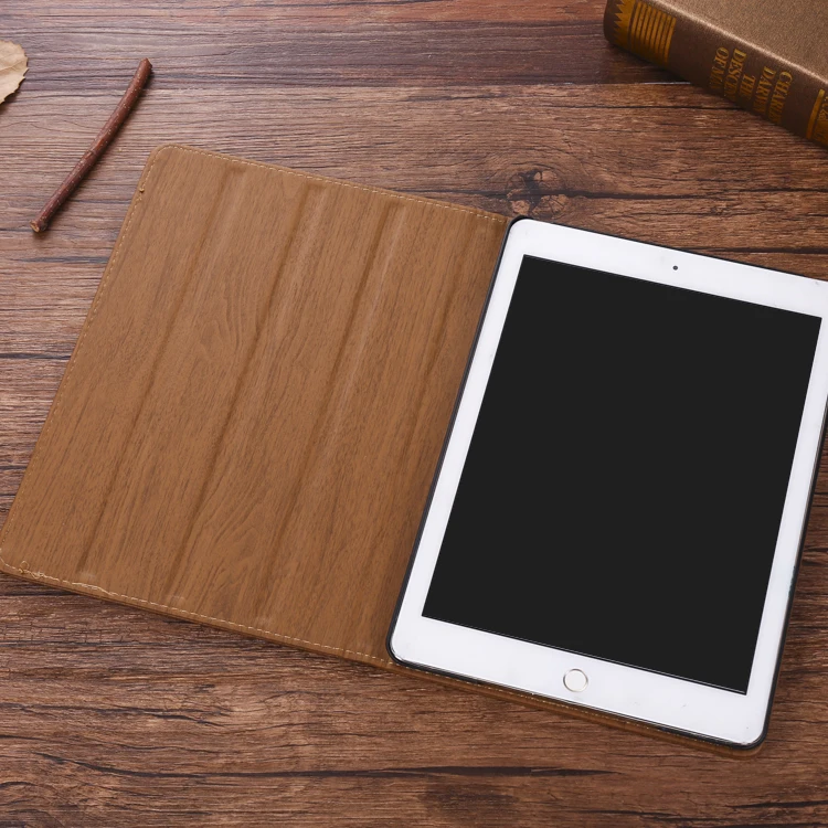 Новый Coque для Ipad Air 1 2 Чехол A1474 A1566 деревянный PU кожаный смарт-чехол IPad авто-сна 9