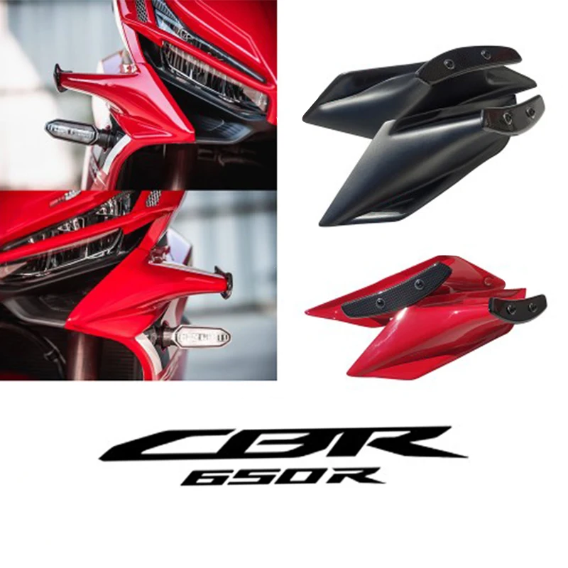 Motorcycle Front Light Cowl Side Winglet Wind Fin Spoiler Trim Cover for Honda CBR650R cbr 650r accessories 2019- 2021