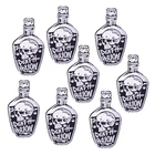 10 шт., патчи на одежду с вышивкой в виде черепа