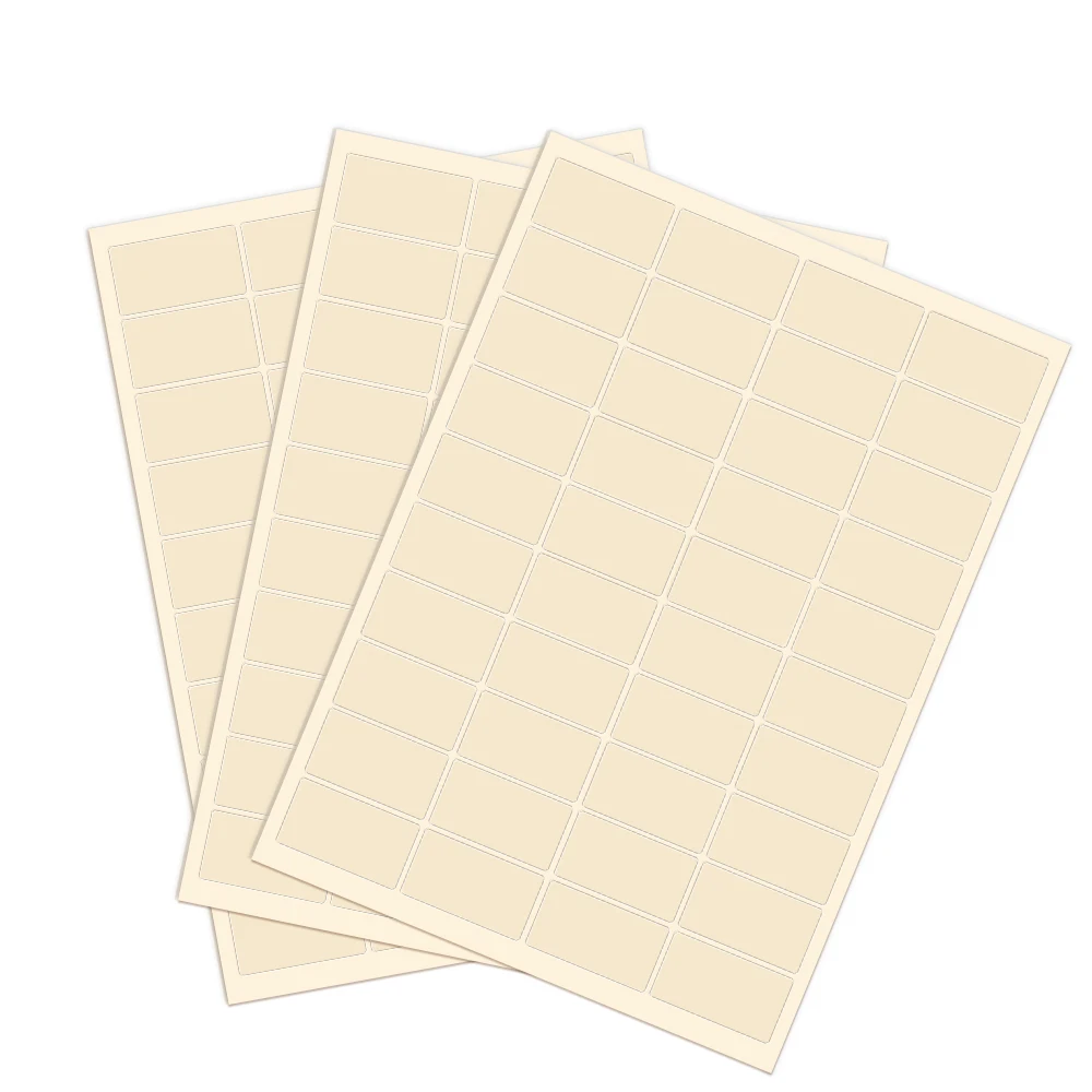 

440 sheets of soluble and printable blank food safety label paper 1*2 inch food rotating label kitchen bottle label (10 sheets)
