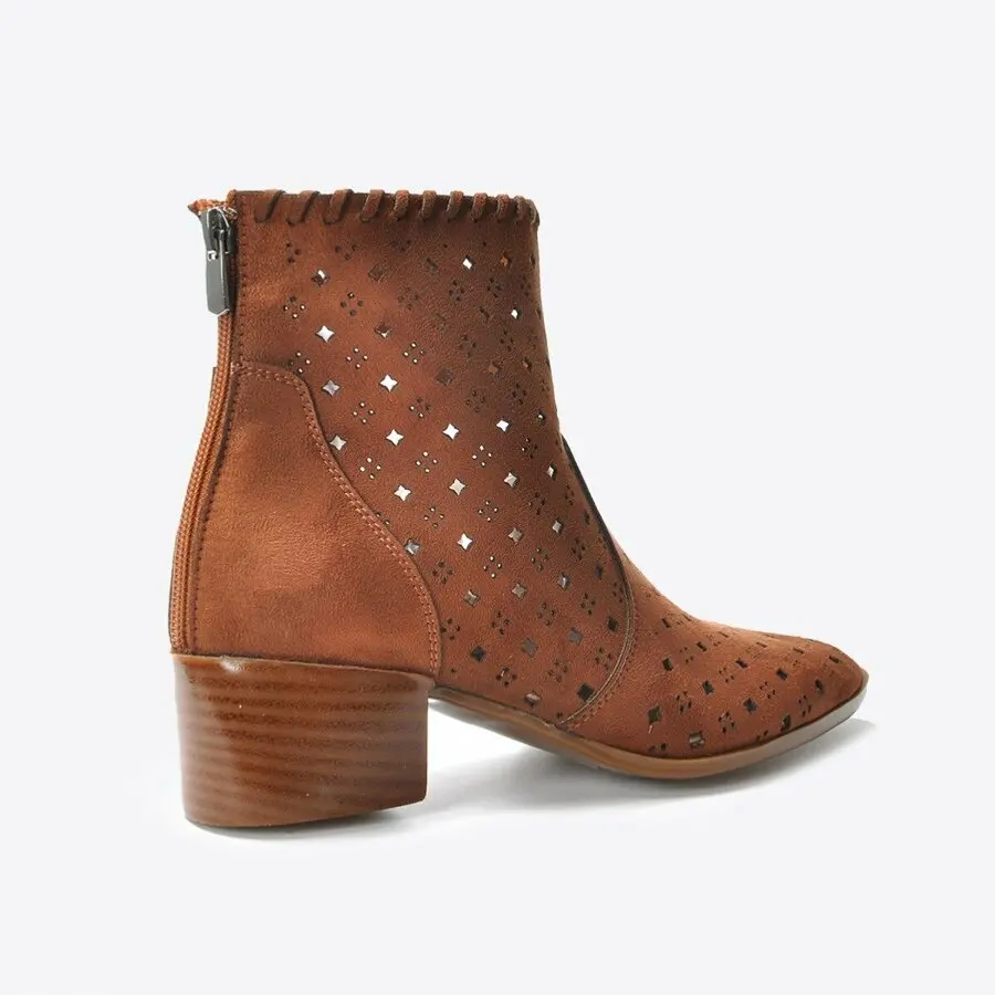 

Women Boots Mink Shoes Women Tan-Suede Boots Vzn20-167Y