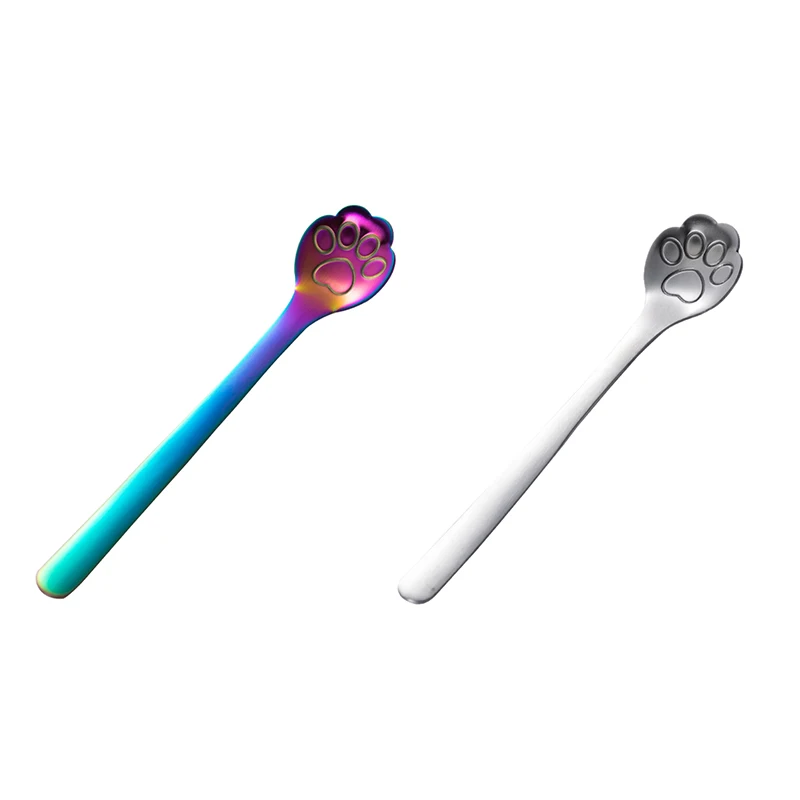 Творческий Нержавеющая сталь для перемешивания кофейная/чайная ложка кошка