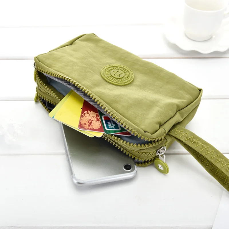 Лидер продаж 2020 модная женская однотонная 3-слойная Холщовая Сумка для телефона