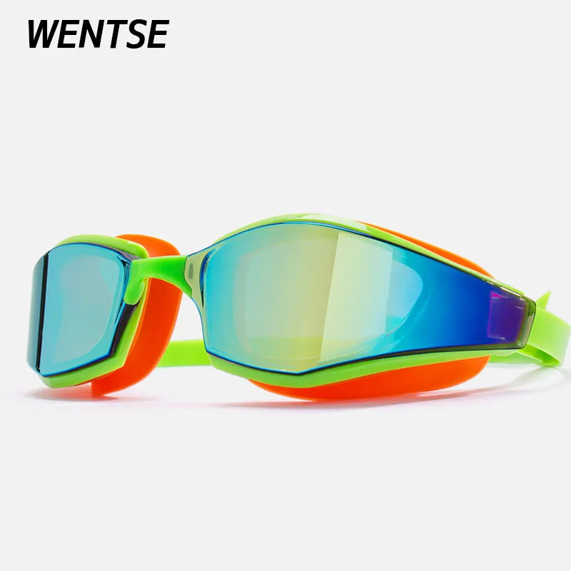 

swimming glasses with diopters waterproof prescription swimming water pool goggles soft Racing eyewear large Frame Silicone