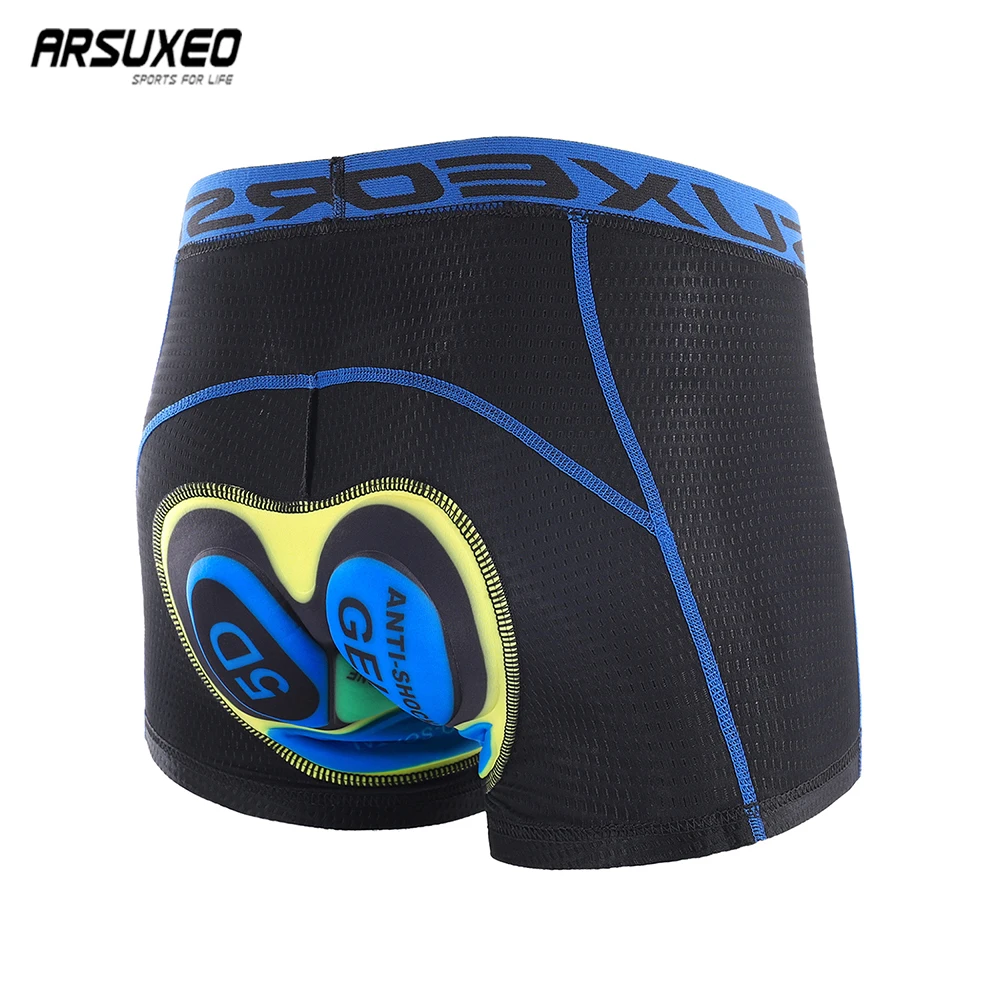 ARSUXEO обновленные велосипедные шорты 5D гелевые подбитые MTB противоударные