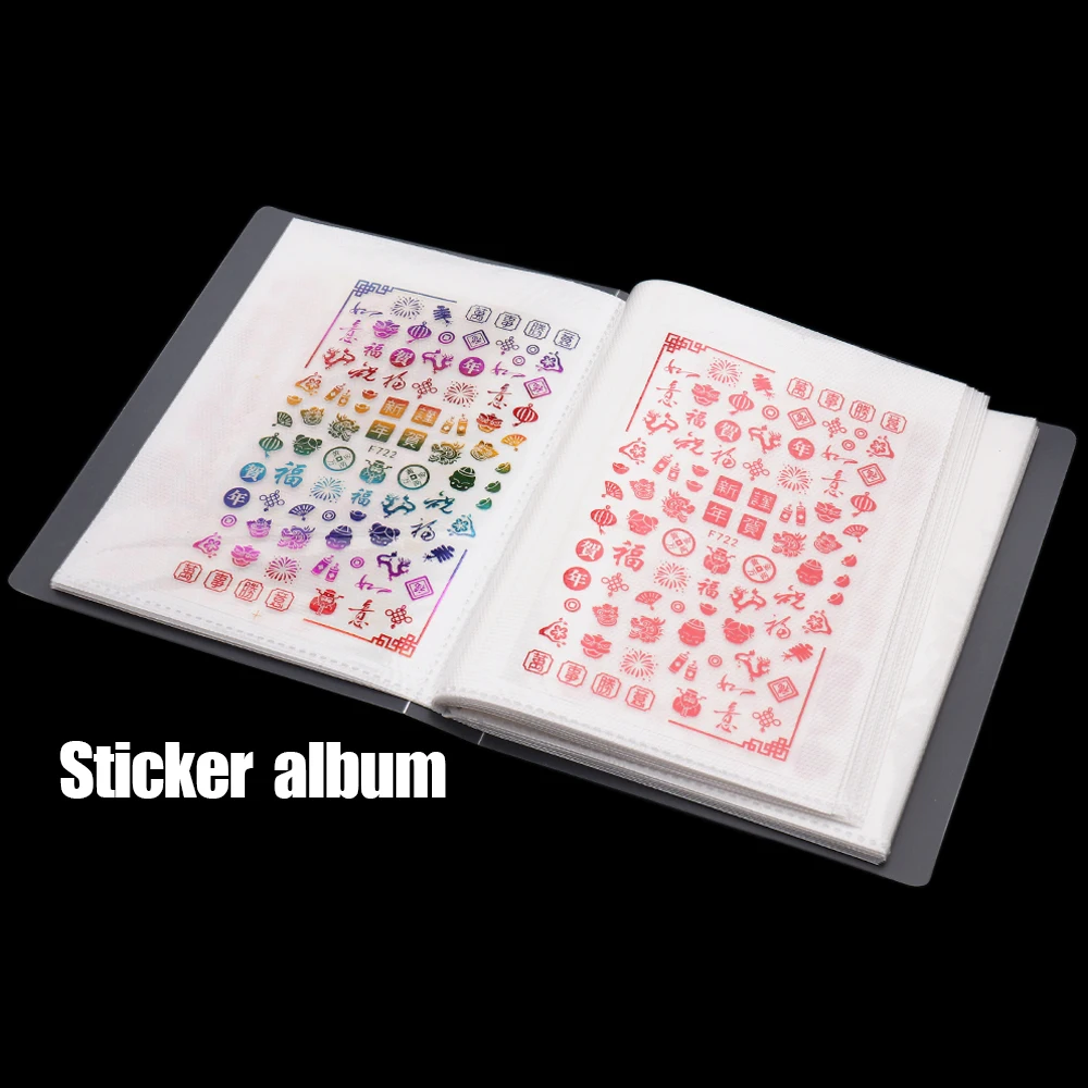 Альбом для наклеек на ногти кейс ногтей пустой чемодан чехол слайдеров с 40