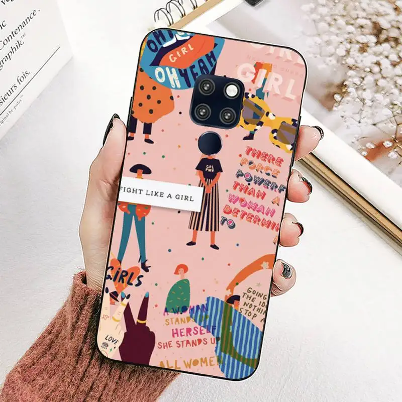 

Feminist Feminism Power girls Phone Case for Huawei Mate 20 10 9 40 30 lite pro X Nova 2 3i 7se