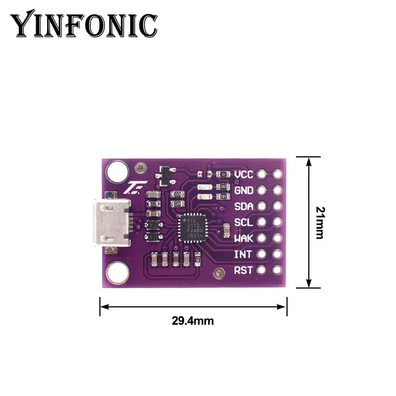 CP2112 плата отладки USB к SMBus I2C коммуникационный модуль 2 0 MicroUSB 2112 оценочный комплект