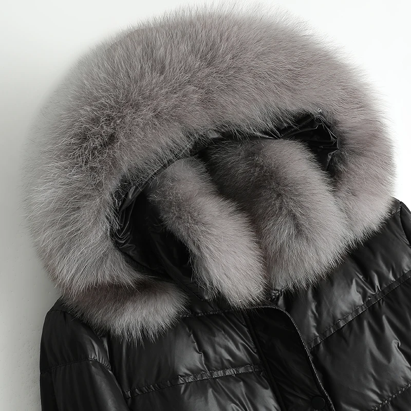 Winter Jacket Women 2020 Brand Winter Coat Thick Warm Female Down Jacket Real Fox Fur Hooded Long Women's Parkas Down Coats 3020