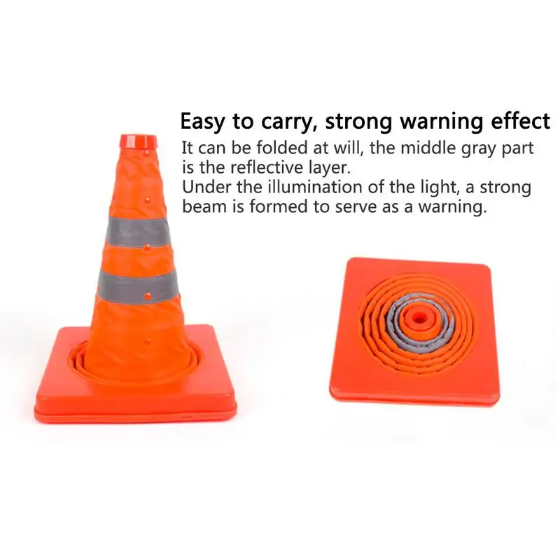 

Reflective Traffic Cone Retractable Space-saving Portable Warning Sign Roadblock SGA998